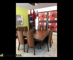 Juego de Mesa Comedor de madera de Roble Brasileño para 8 personas