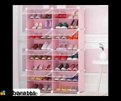 ZAPATERA ARMABLE DE PLÁSTICO SINTÉTICO CON TAPA